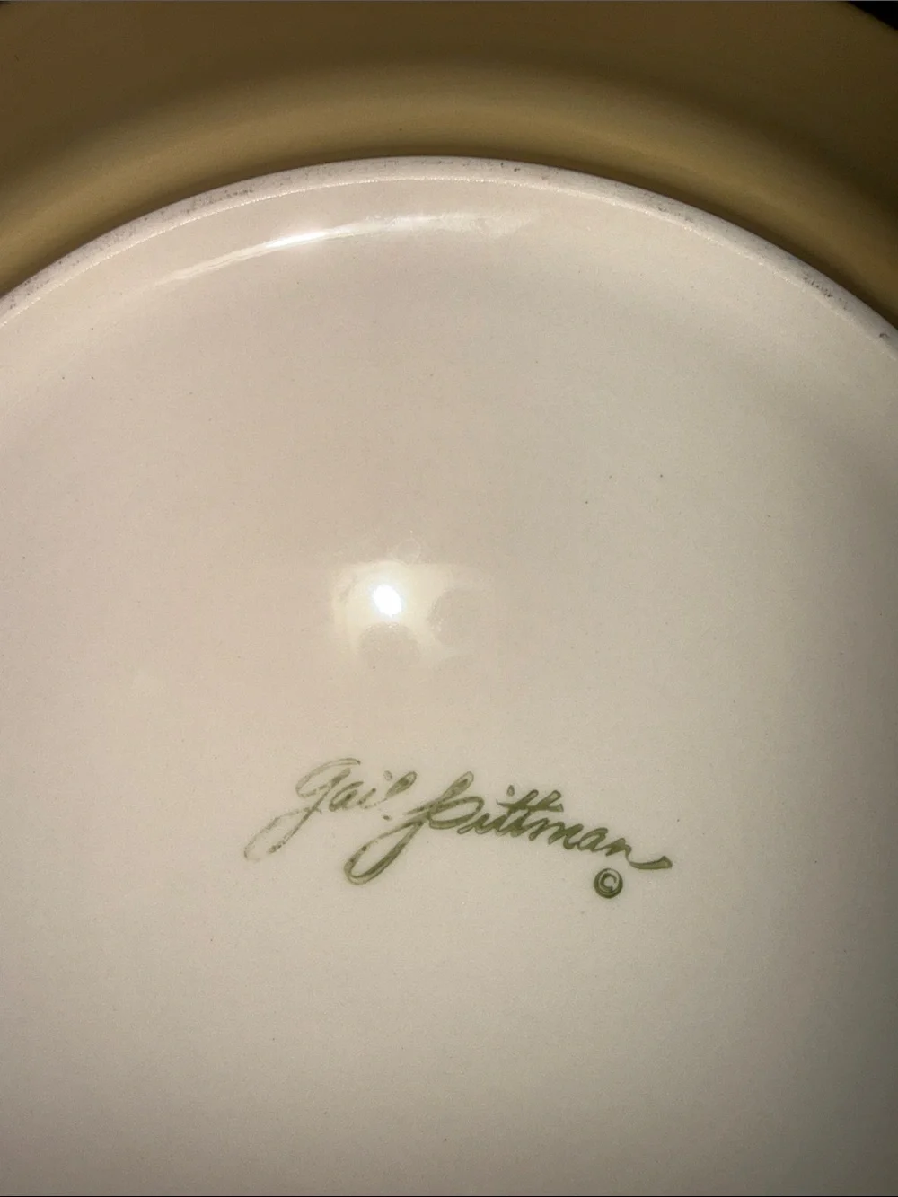 Gail Pittman Pottery Southern Living Sienna Dinner Plate Handpainted